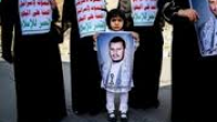 Yemenli çocuklardan dünya kamuoyuna protesto