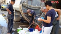 Terörist ÖSO ve destekçileri tarafından suyu kesilen Haseke Halkına Suriye Hükümetinden Su Yardımı