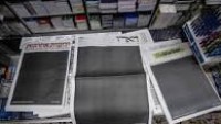 İşgal rejiminin bazı gazetelerinin ilk sayfası siyah basıldı