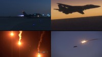 İran askeri tatbikatında savaş uçaklarından gece bombardımanı