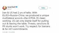 Zarif’ten Trump’a: İran’a tehdit ve yaptırım işe yaramaz