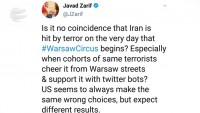 Zarif’ten terörist saldırı ve Varşova oturumuna tepki
