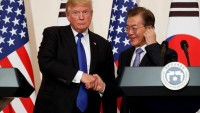 Siyonist Trump, Güney Kore Devlet Başkanı Moon İle Görüşecek