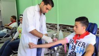 Suriye Özel Kasiyon Üniversitesi öğrencileri, orduya kan bağışında bulundu