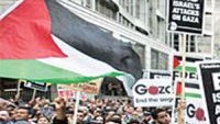 New York’ta Filistin için dayanışma gösterisi