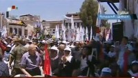 Suriye’nin başkenti Şam’da kitlesel bir Kudüs Günü yürüyüşü yapıldı