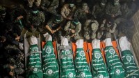 Gazze Halkı 7 Kassam Mücahidini Son Yolculuğuna Uğurladı