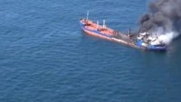 Hazar Denizi’nde Rus tankeri yandı
