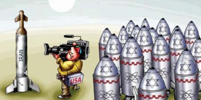 Karikatür: ABD Medyası Siyonizmin Nükleer Silahlarını Görmezden Geliyor