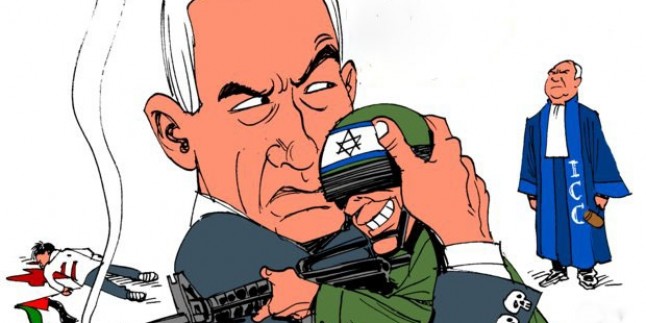 Karikatür-Netanyahu: “İsrailli askerlerin yargılanmasına izin vermem”
