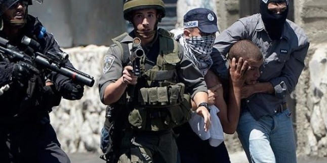 Siyonist İsrail güçleri 10 kişiyi gözaltına aldı
