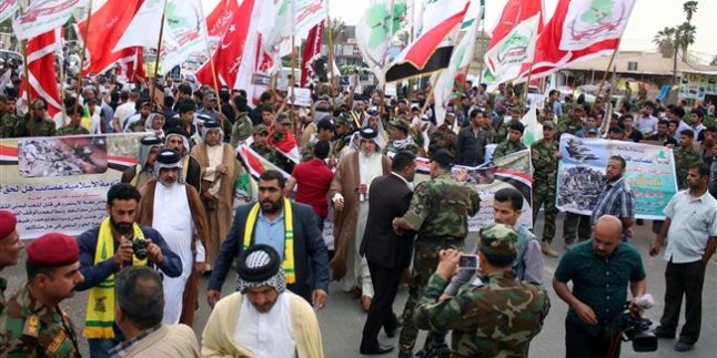 Irak halkı kendi derdini unuttu, Yemen halkı için meydanları doldurdu