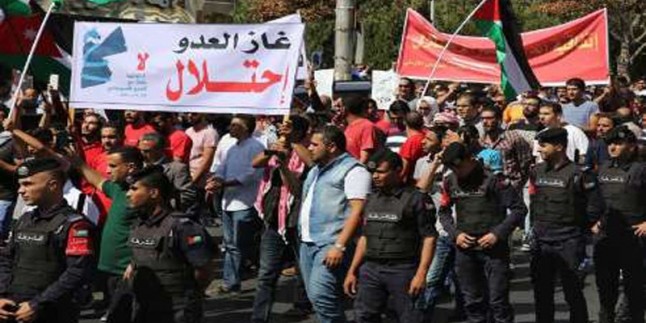 Ürdün’de Amerikan şirketinden gaz alınması protesto edildi