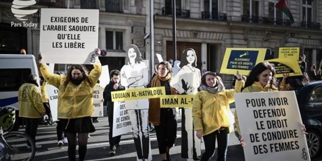 Paris’te Suudi rejimi protesto edildi