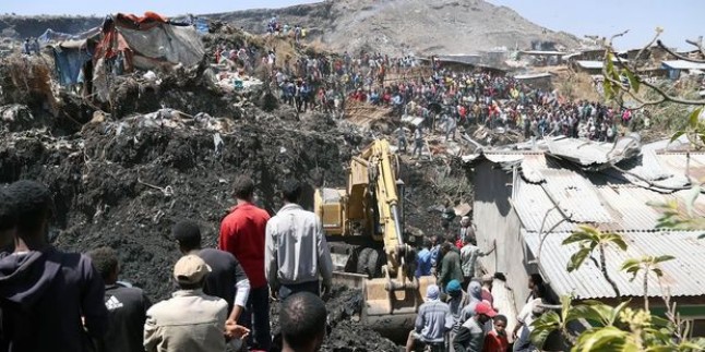 Etiyopya’da çöp yığınları 46 kişinin ölümüne sebep oldu