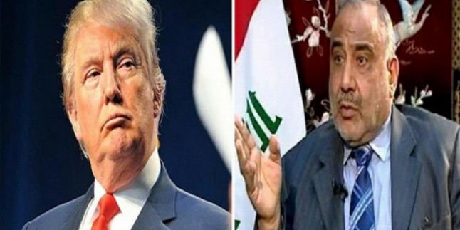 Irak başbakanı Trump ile görüşmek için iki şart koştu